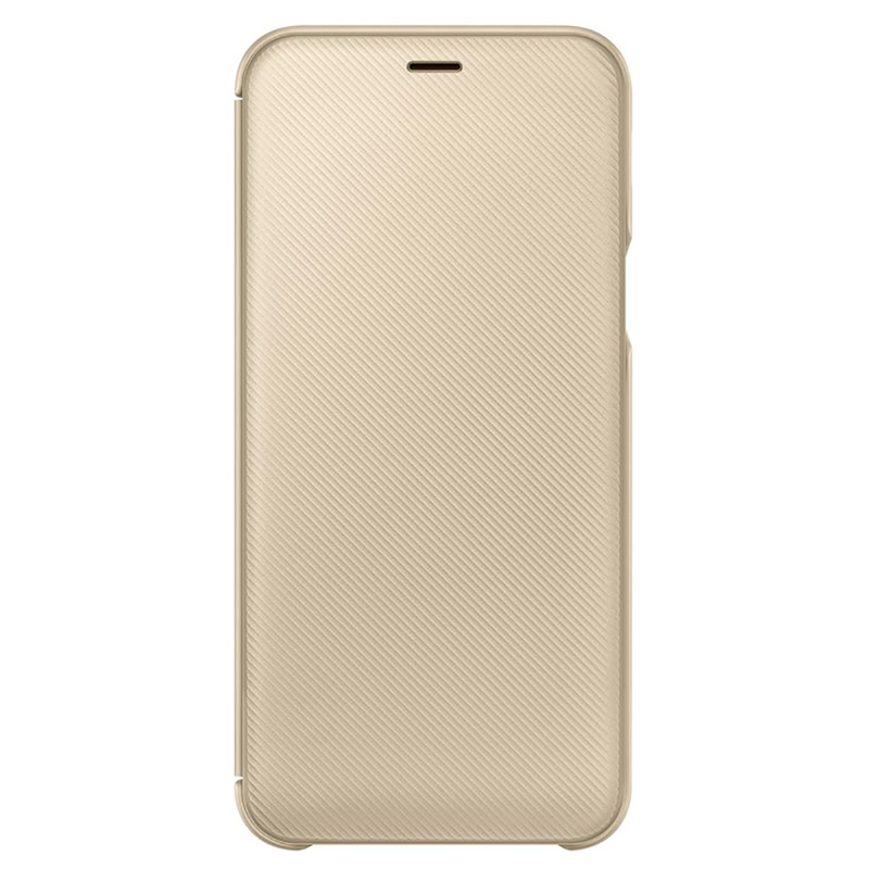 RESIGILAT-Husa Originala Samsung Galaxy A6 2018 Flip Wallet Gold