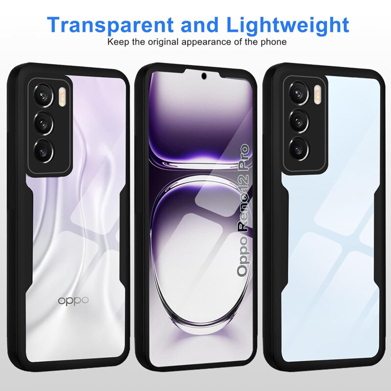 Husa 360° Oppo Reno12 Pro Techsuit ColorVerse, negru