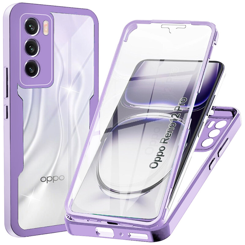 Husa 360° Oppo Reno12 Techsuit ColorVerse, mov