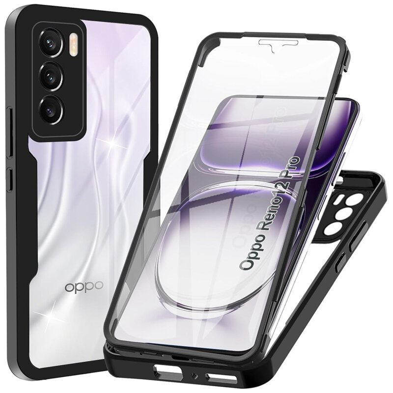 Husa 360° Oppo Reno12 Techsuit ColorVerse, mov