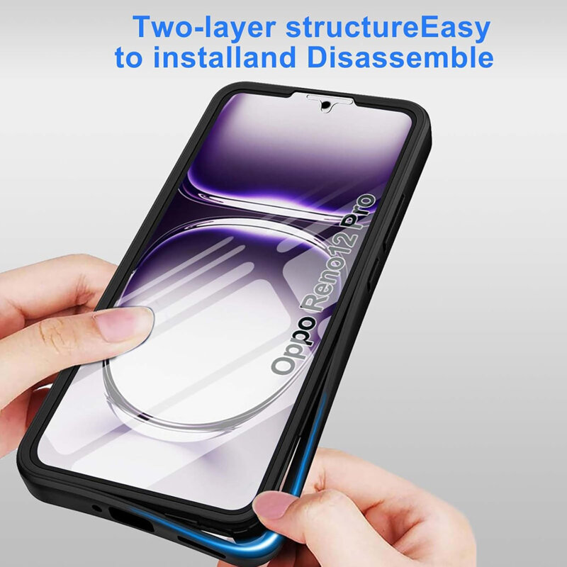 Husa 360° Oppo Reno12 Techsuit ColorVerse, roz
