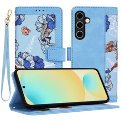 Husa personalizata fete Samsung Galaxy S24 FE Techsuit FlipCraft, bleu