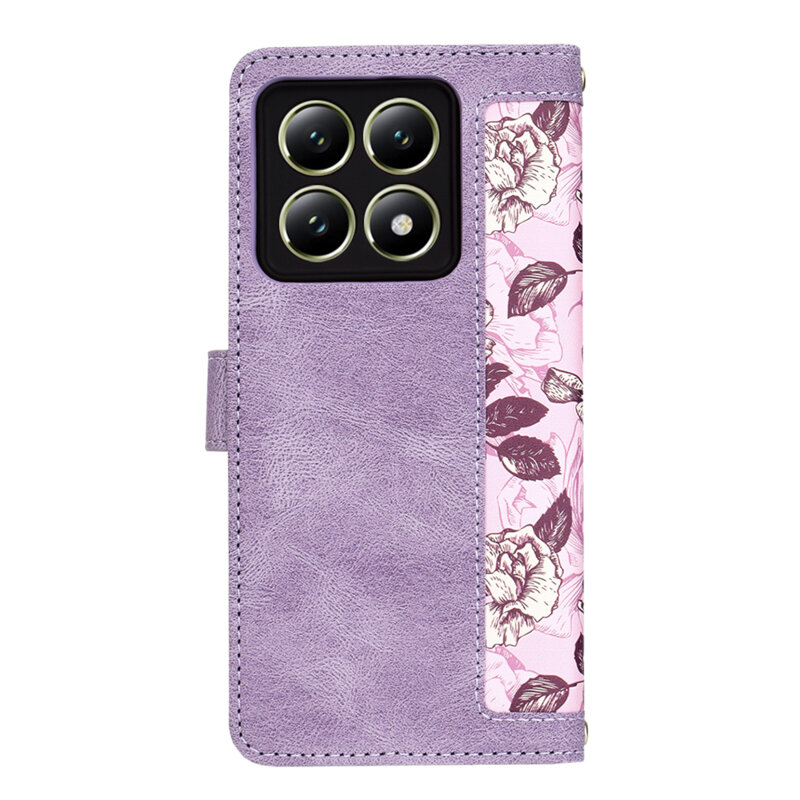 Husa personalizata fete Xiaomi 14T Techsuit FlipCraft, mov