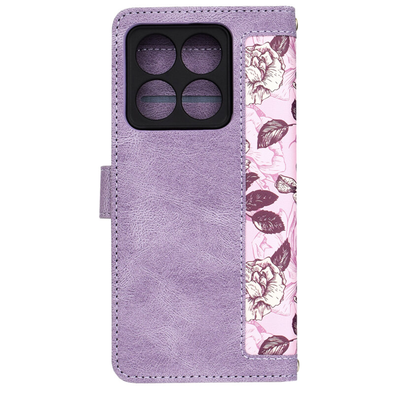 Husa personalizata fete Xiaomi 14T Techsuit FlipCraft, mov