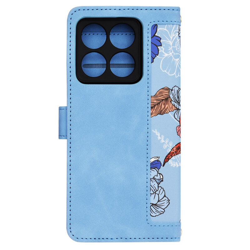 Husa personalizata fete Xiaomi 14T Techsuit FlipCraft, bleu