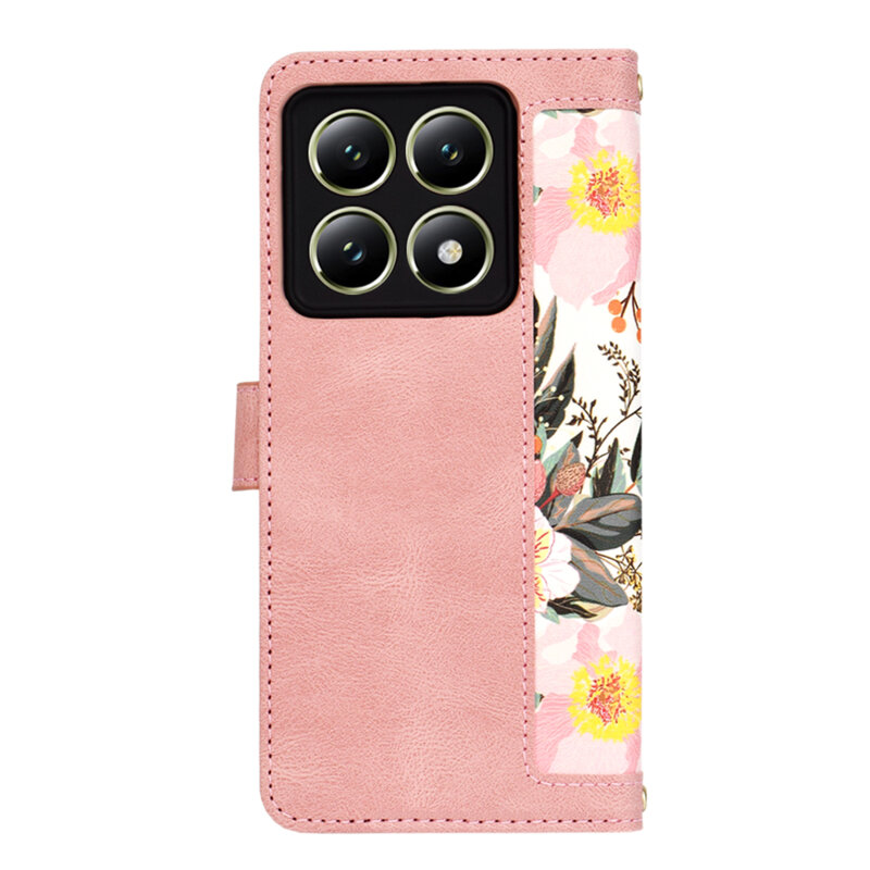 Husa personalizata fete Xiaomi 14T Techsuit FlipCraft, roz