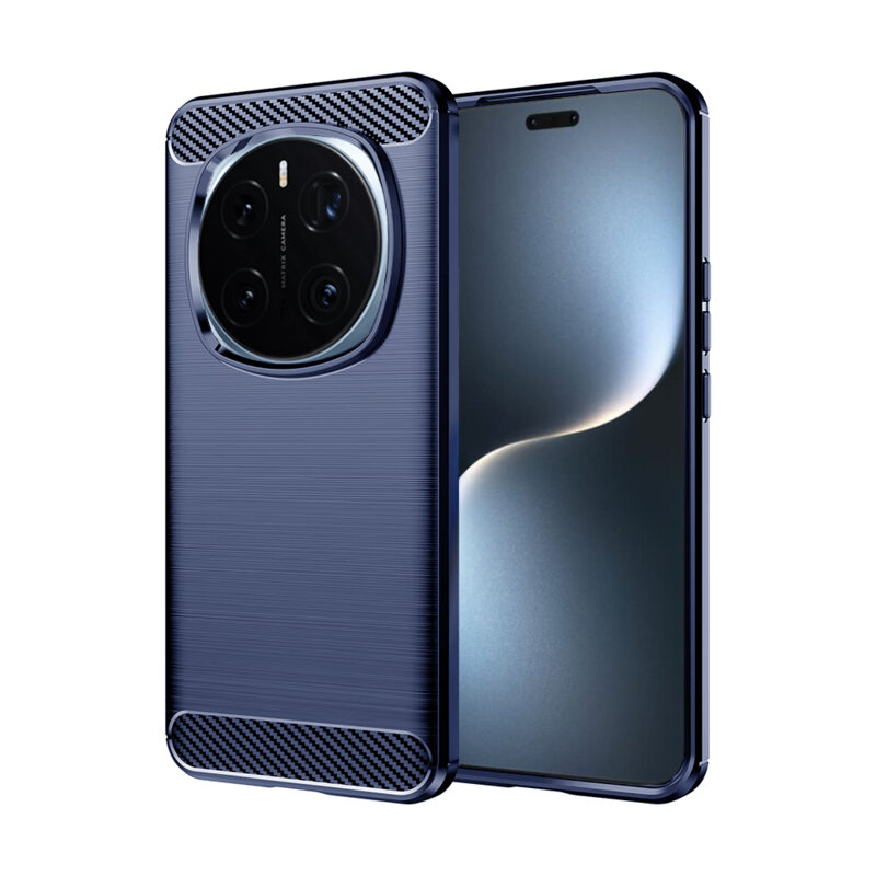 Husa Honor Magic7 Pro Techsuit Carbon Silicone, albastru