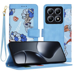 Husa personalizata fete Xiaomi 14T Pro Techsuit FlipCraft, bleu