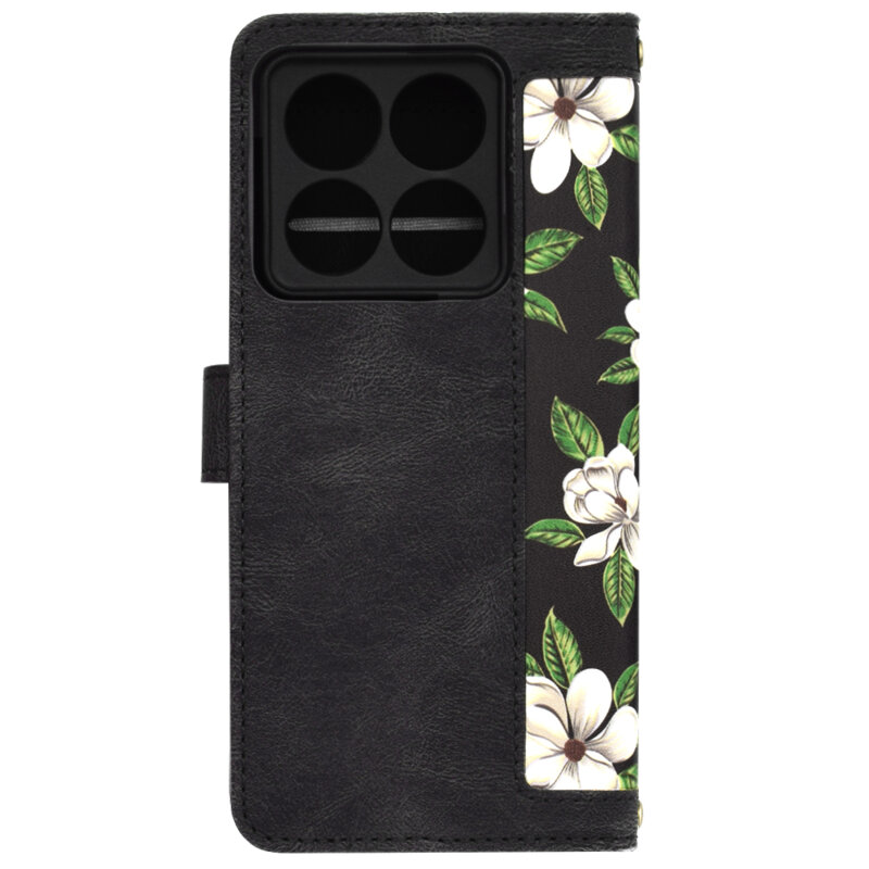 Husa personalizata fete Xiaomi 14T Pro Techsuit FlipCraft, negru