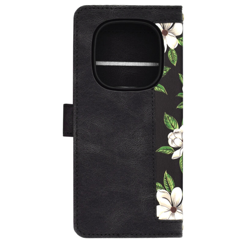 Husa personalizata fete Xiaomi Redmi Note 14 Pro 5G Techsuit FlipCraft, negru