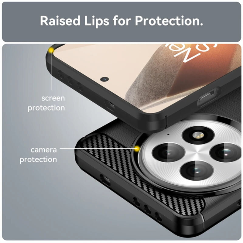 Husa OnePlus 13 Techsuit Carbon Silicone, albastru