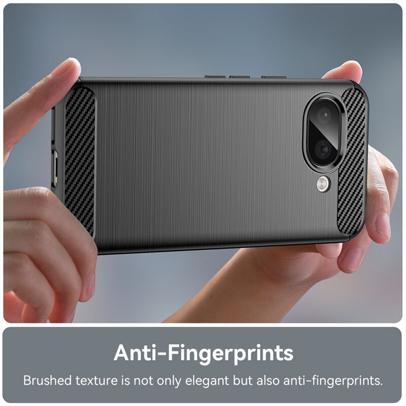 Husa Google Pixel 9a Techsuit Carbon Silicone, negru