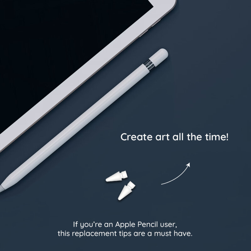 [Pachet 2x] Varf de rezerva Apple Pencil 2 Fixed, FIXPET-WH