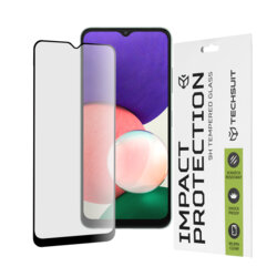 Folie sticla Samsung Galaxy A22 5G Techsuit 111D Full Glue Full Cover, negru