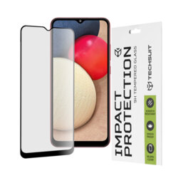 Folie sticla Samsung Galaxy A02s Techsuit 111D Full Glue Full Cover, negru