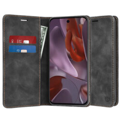Husa piele Google Pixel 9a Techsuit Confy Cover, negru