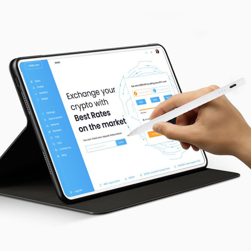 Stylus pen activ, universal Android, iOS Techsuit S3, negru