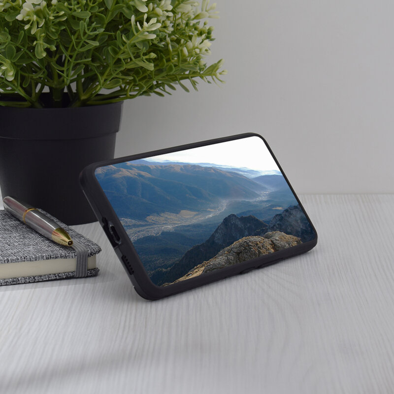 Husa Samsung Galaxy S25 Plus Techsuit Glinth cu inel suport stand magnetic, negru