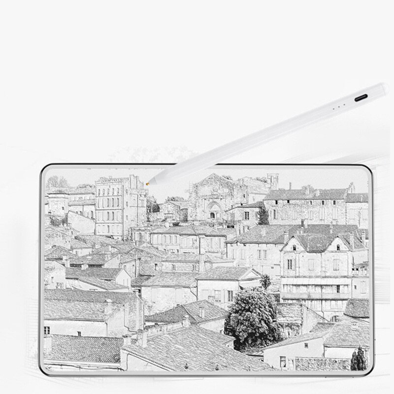 Stylus pen activ, universal Android, iOS Techsuit S3, alb