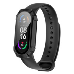 [Pachet 360°] Husa + folie Xiaomi Smart Band 7 Techsuit Defense, negru