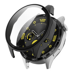 [Pachet 360°] Husa + folie Huawei Watch GT 4 46mm Techsuit Defense, negru
