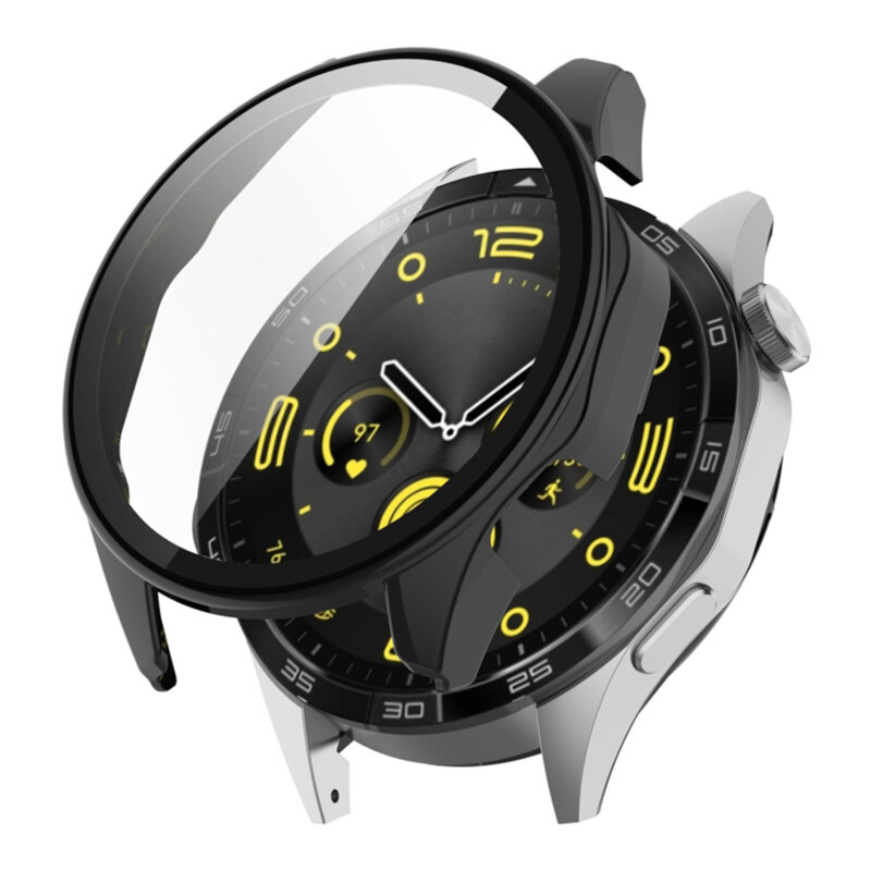 [Pachet 360°] Husa + folie Huawei Watch GT 4 46mm Techsuit Defense, negru
