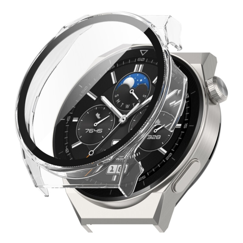[Pachet 360°] Husa + folie Huawei Watch GT 3 Pro 46mm Techsuit Defense, transparenta