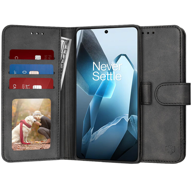 Husa 360 OnePlus 13 Techsuit Diary Book, negru