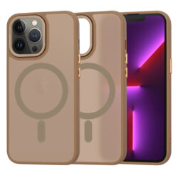 Husa iPhone 13 Pro Techsuit HaloFrost MagSafe Series, maro