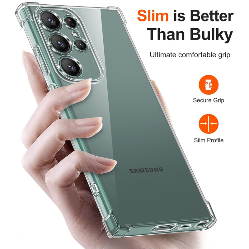 Husa Samsung Galaxy S25 Ultra Techsuit Shockproof Clear Silicone, transparenta