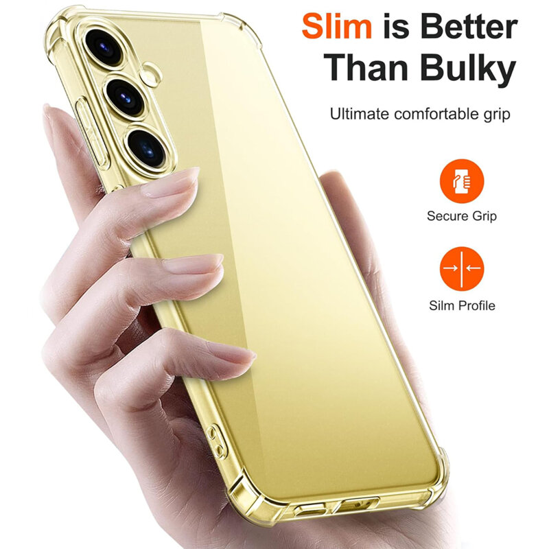 Husa Samsung Galaxy S25 Techsuit Shockproof Clear Silicone, transparenta