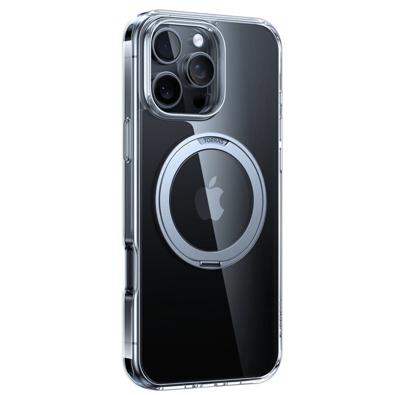 Husa iPhone 16 Pro Torras Ostand Pro MagSafe Series, transparenta