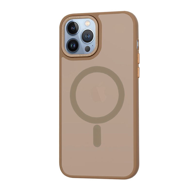 Husa iPhone 13 Pro Max Techsuit HaloFrost MagSafe Series, maro