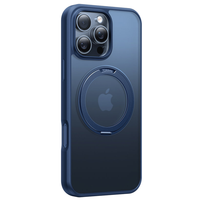 Husa iPhone 16 Pro Max Torras Ostand Pro MagSafe Series, albastru