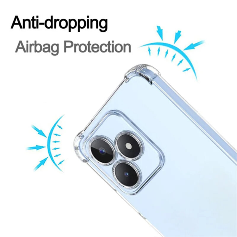 Husa Realme Note 60 Techsuit Shockproof Clear Silicone, transparenta