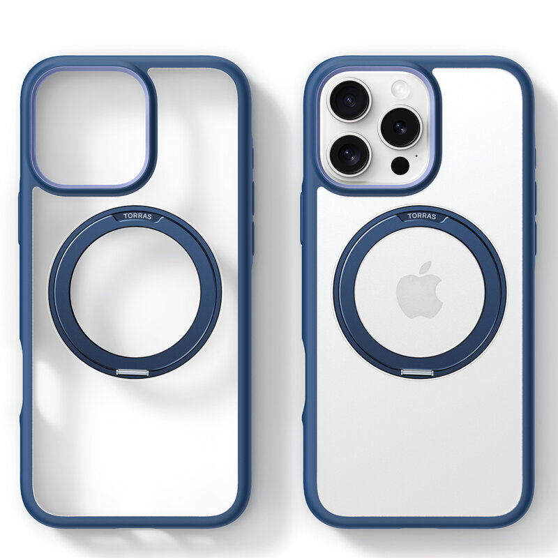 Husa iPhone 16 Pro Torras Ostand R Fusion MagSafe Series, albastru