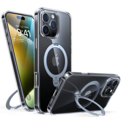 Husa iPhone 16 Pro Torras Ostand Spin MagSafe Series, transparenta