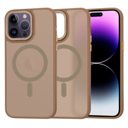 Husa iPhone 14 Pro Max Techsuit HaloFrost MagSafe Series, maro