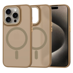 Husa iPhone 15 Pro Max Techsuit HaloFrost MagSafe Series, maro
