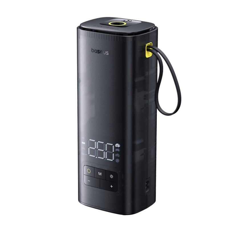 Mini compresor auto portabil display digital Baseus, negru