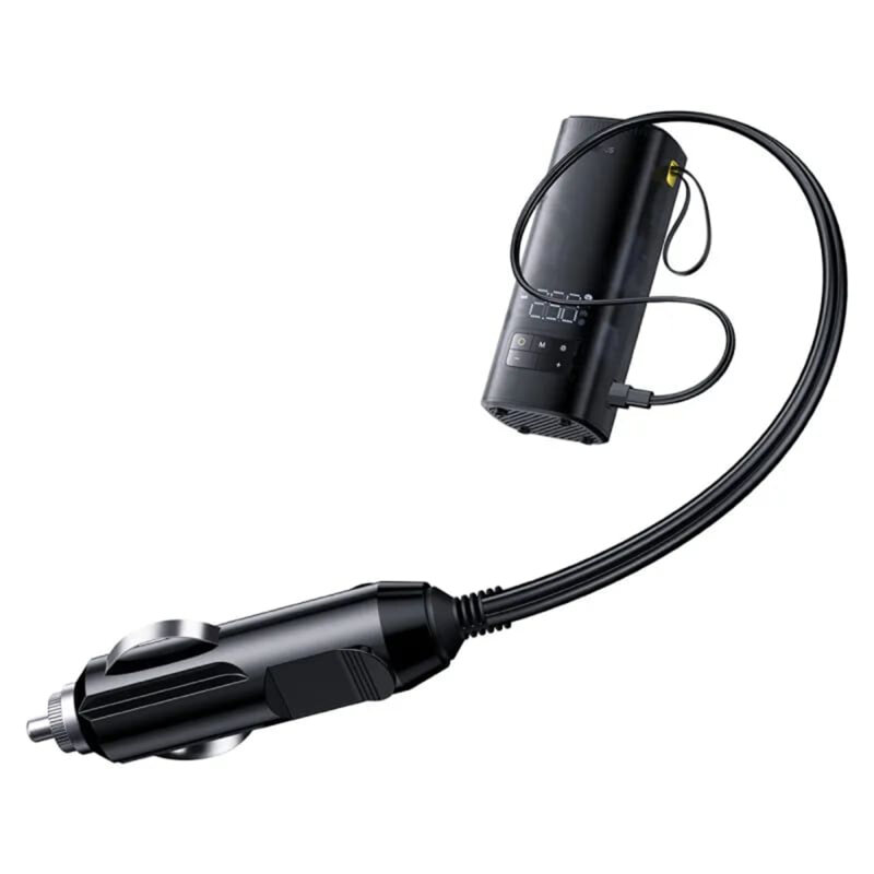 Mini compresor auto portabil display digital Baseus, negru