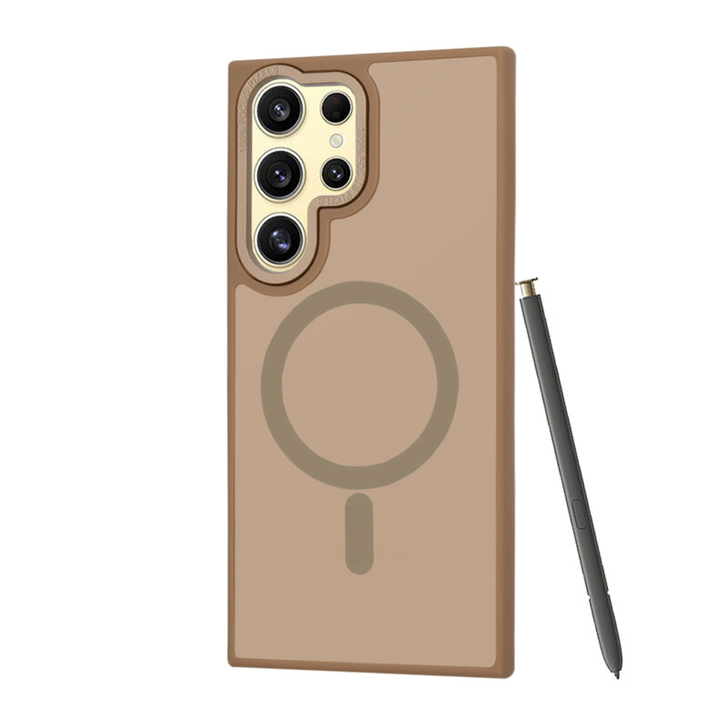 Husa Samsung Galaxy S24 Ultra Techsuit HaloFrost MagSafe Series, maro