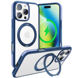 Husa iPhone 16 Pro Max Torras Ostand R Fusion MagSafe Series, albastru