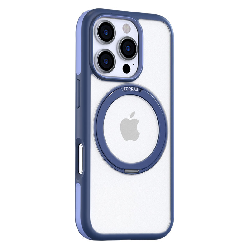 Husa iPhone 16 Pro Max Torras Ostand R Fusion MagSafe Series, albastru