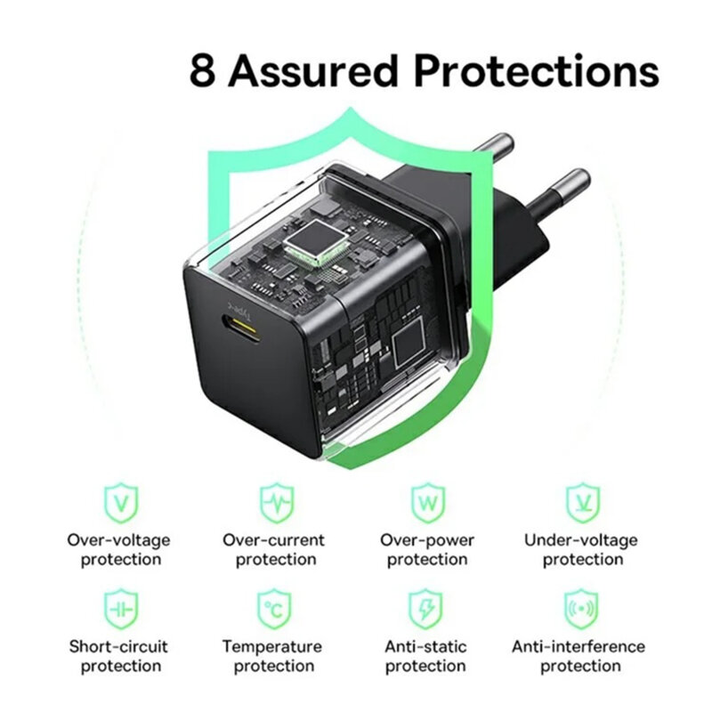 Incarcator Fast Charging Type-C + cablu Type-C Baseus Palm, P10111602113-01