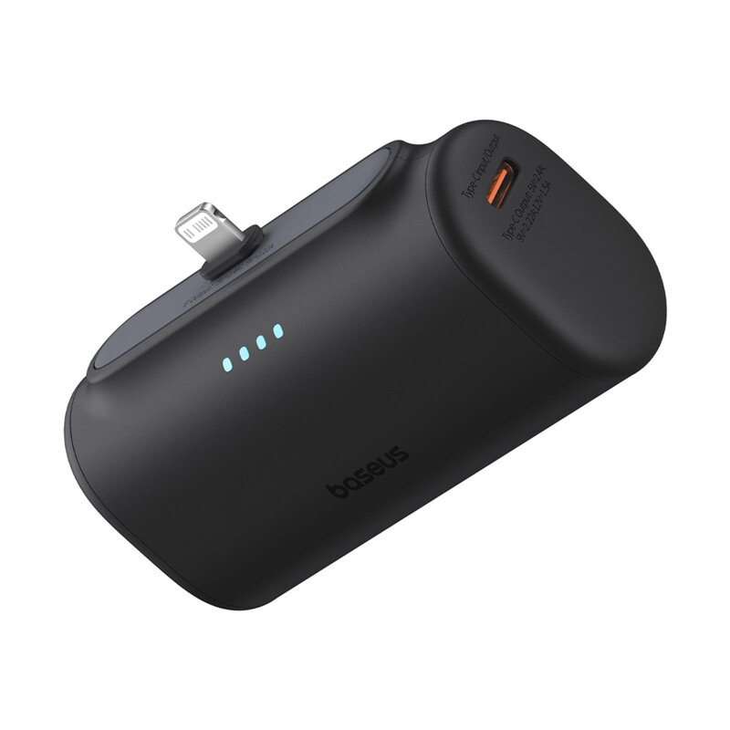 Baterie externa telefon Lightning Baseus, negru, 20W, 5000mAh