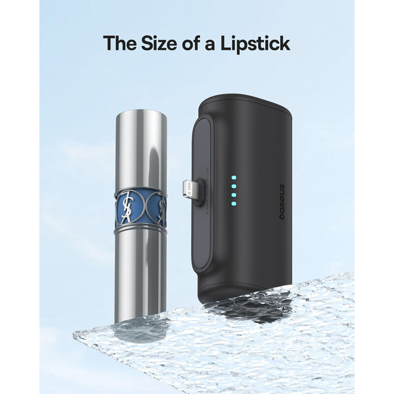 Baterie externa telefon Lightning Baseus, negru, 20W, 5000mAh