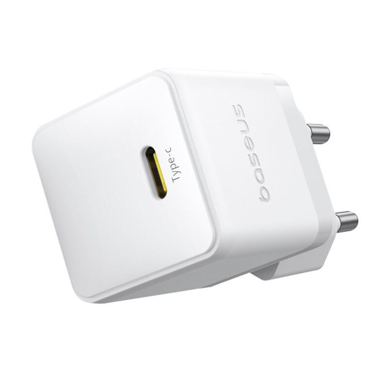 Incarcator Fast Charging Type-C + cablu Type-C Baseus Palm, alb P10111602213-01