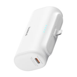 Baterie externa telefon Lightning Baseus, alb, 20W, 5000mAh