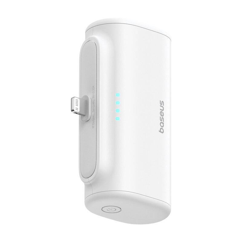 Baterie externa telefon Lightning Baseus, alb, 20W, 5000mAh